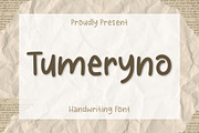 Tumeryno, a Handwritten Font by Aisyah (Thumbnail 1 of 5)