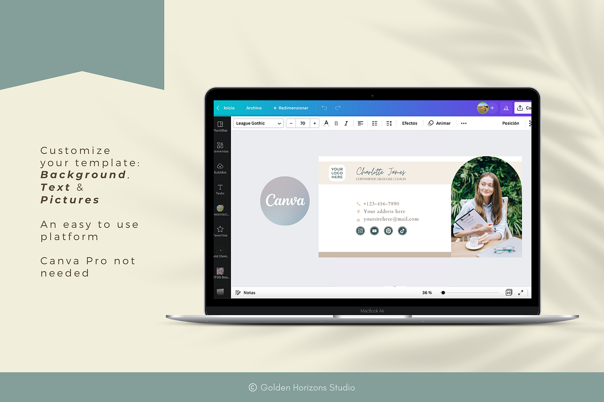 Business Coach Email Signature Canva, an Email Template by Golden Horizons Studio (Photo 8 of 10)