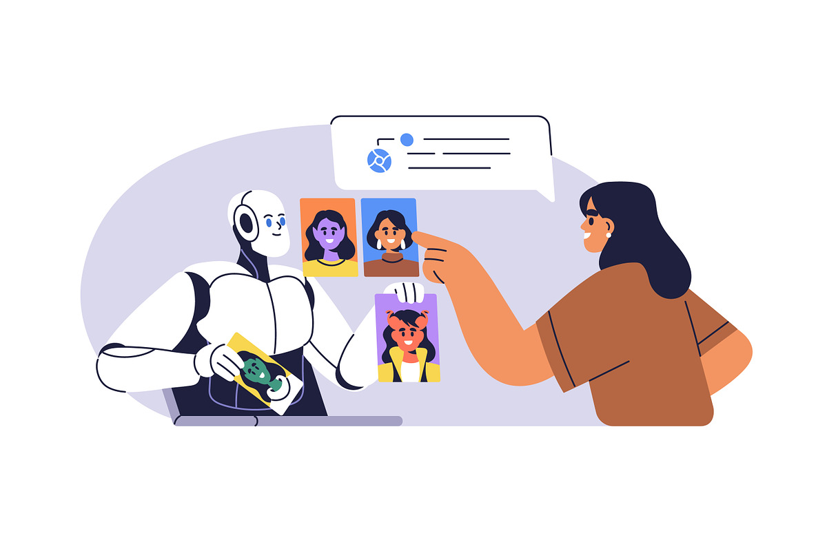 AI technology, robot assistants set, a Technology Illustration by Good Studio (Photo 4 of 6)