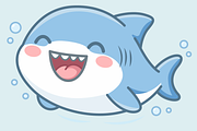 Cute Baby Shark Cartoon Character, an Animal Illustration by Artpon Illustration (Thumbnail 1 of 3)