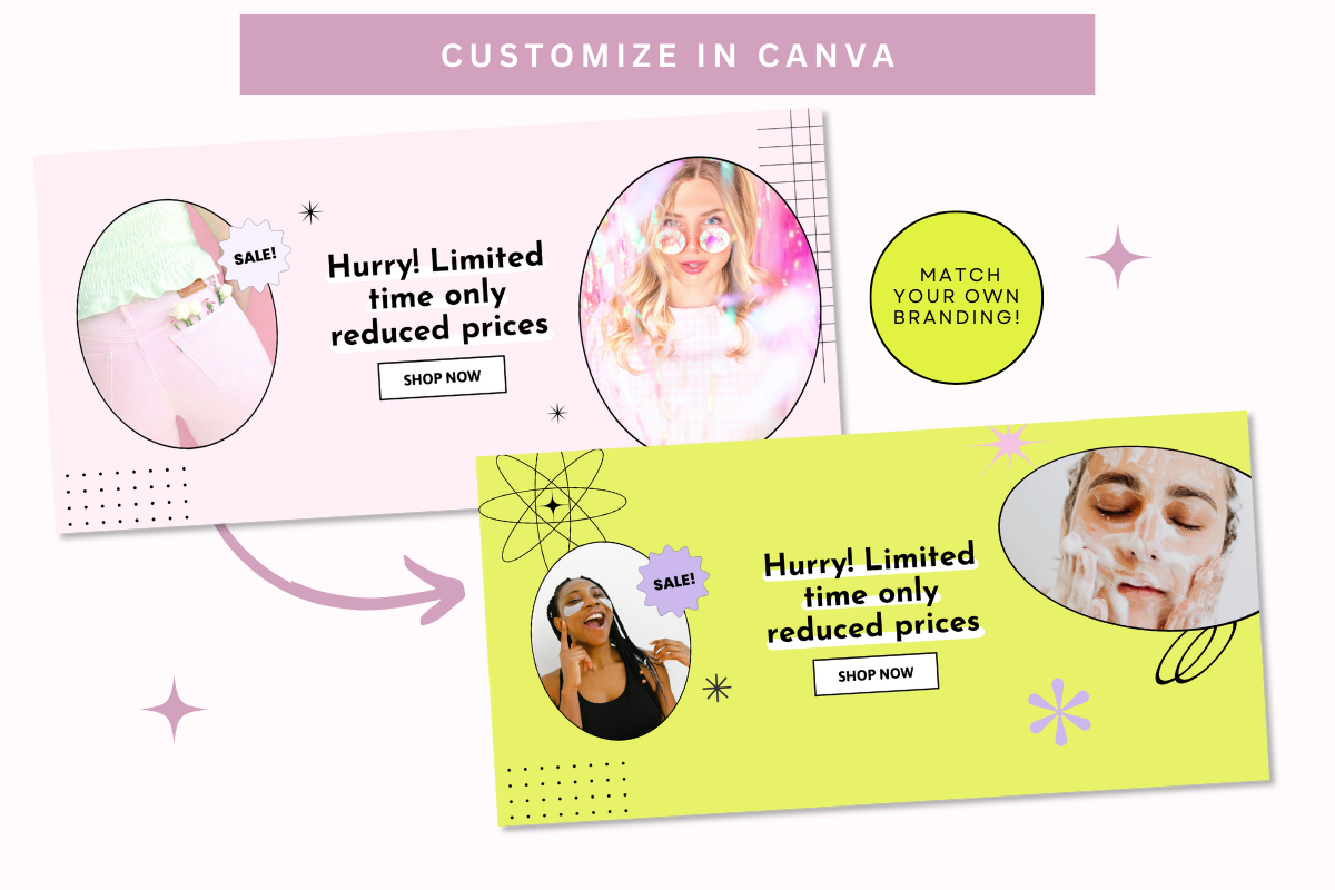 Blush Pink Shopify Website Banners, a Shopify Template by Template Twist Shop (Photo 5 of 5)