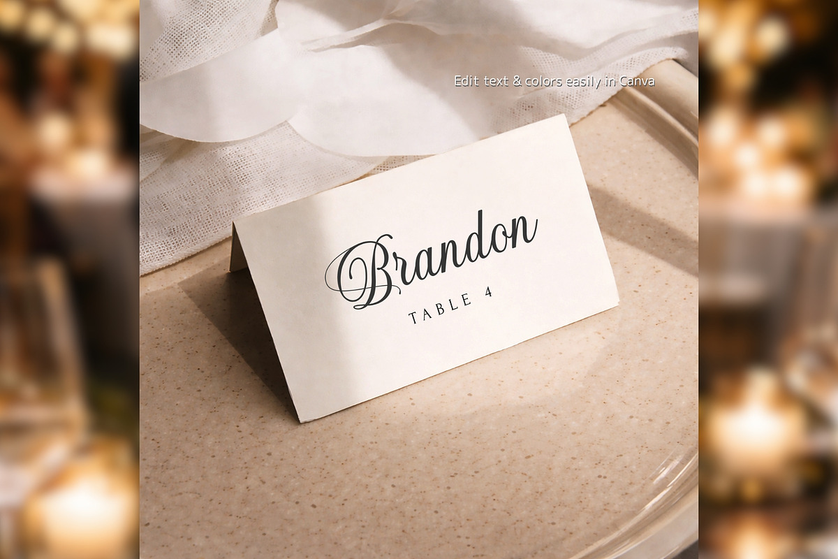 Luxury Place Cards Canva bd004, a Card Template by TyphoonStudio (Photo 6 of 9)