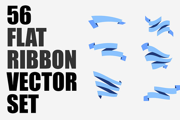 56 Ribbons Vector Set preview 3