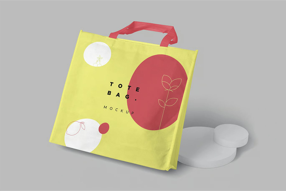 Canvas Tote Bag Mockup, a Packaging Mockup by megostudi0 (Photo 3 of 6)