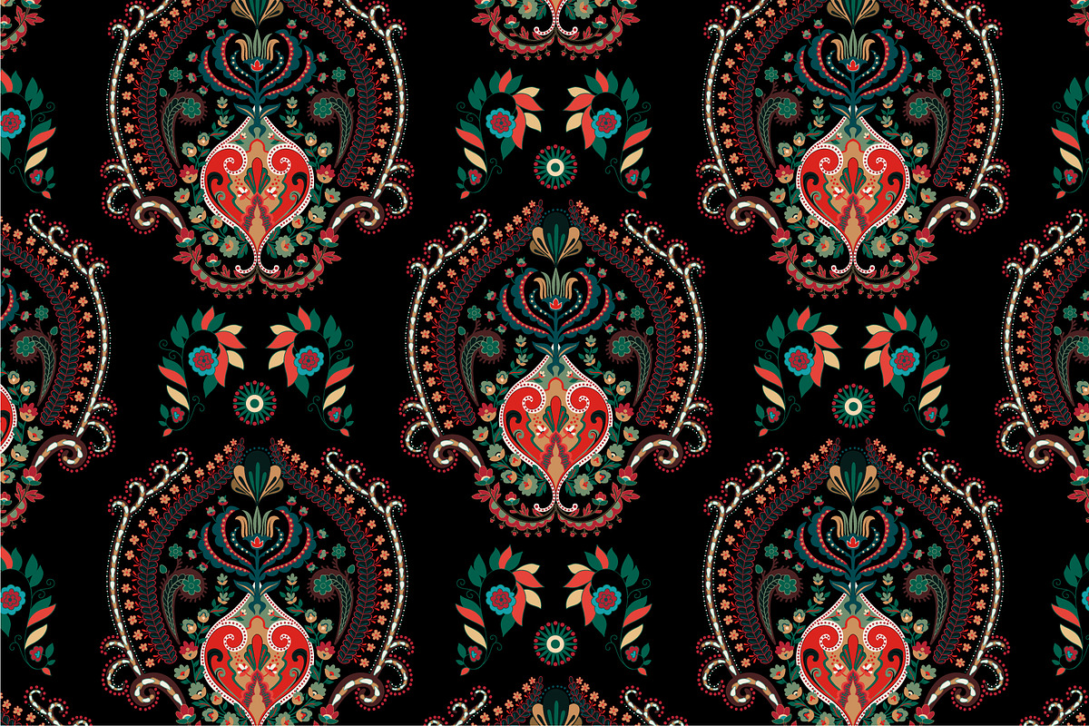 Indian Damask patterns, a Pattern Graphic by Sunny_Lion (Photo 2 of 3)