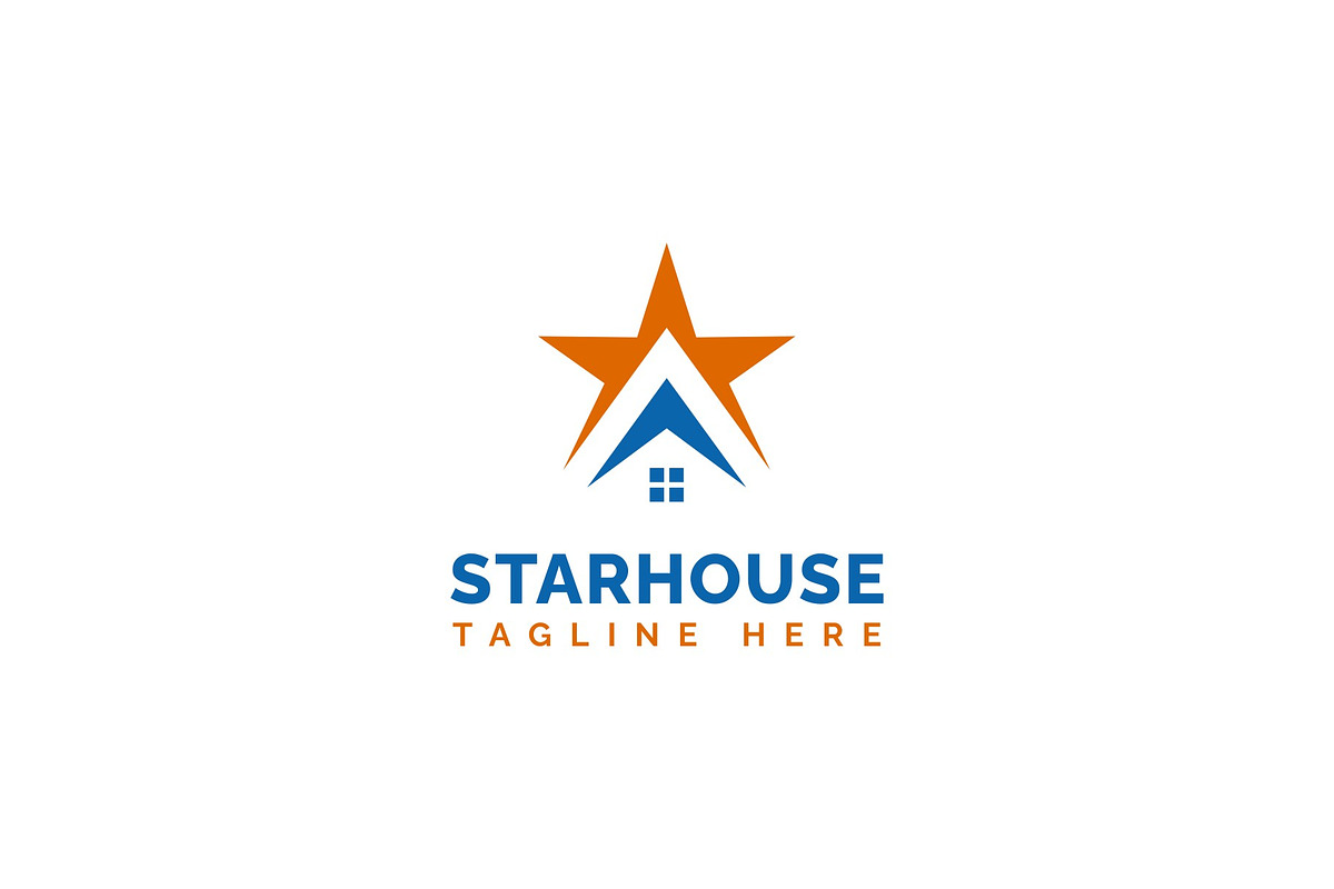 Star house symbol logo, a Branding & Logo Template by Riaper