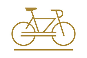 Simple Bike Line Logo, a Branding & Logo Template by Rhealea_Design