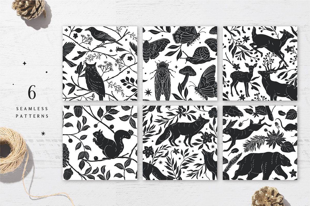 Woodland Wonders: 2 in 1 Graphic Set, a Decorative Illustration by rouxsupplyco (Photo 14 of 32)