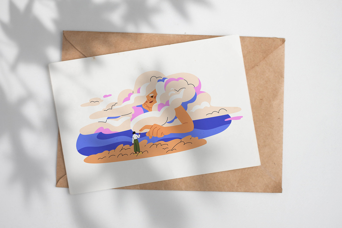Sleeping people have dreams at night, a Person Illustration by Good Studio (Photo 10 of 12)