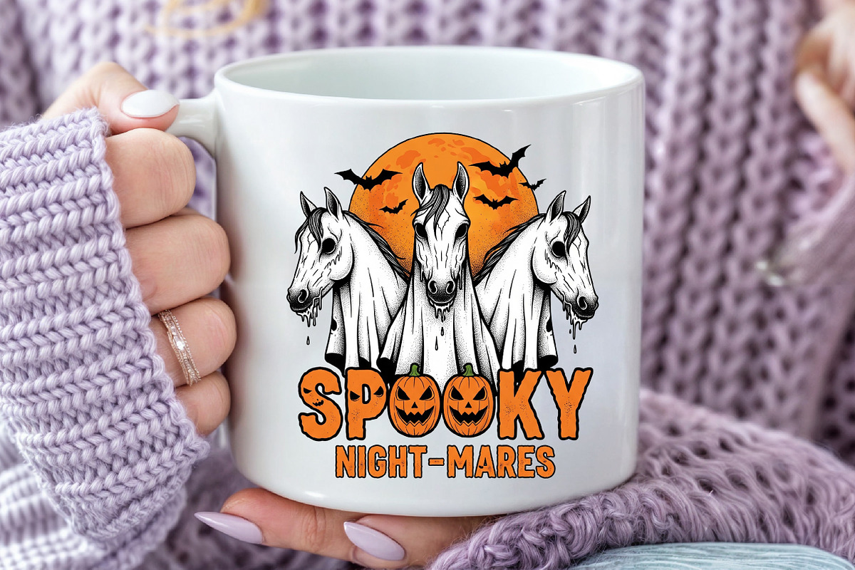 Halloween Spooky Ghost Horse Png, an Illustration by Craft Nest (Photo 5 of 6)