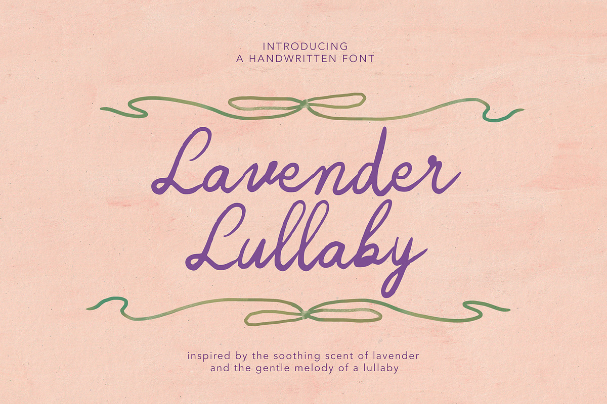 Lavender Lullaby Handwritten Font, a Handwritten Font by Perplexitics (Photo 1 of 10)