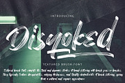 Disyoked - Textured Brush Font, a Font by Arendxstudio (Thumbnail 1 of 8)
