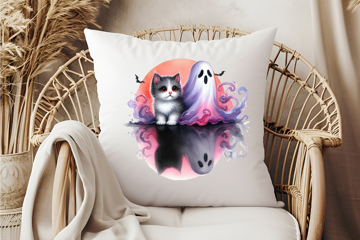 Halloween Cat And Smoky Ghost Clipar, an Icon by DreamCafeArt (Photo 6 of 7)