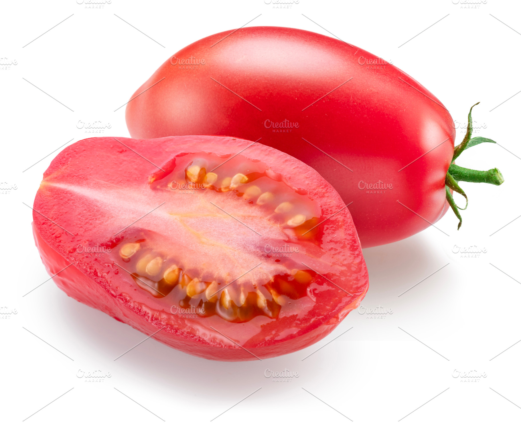 Pink tomatoes tomato slices, a Food & Drink Photo by Volff