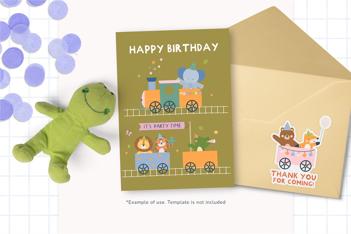 Animals Party Train, an Animal Illustration by Petit Citizen Design (Photo 6 of 8)