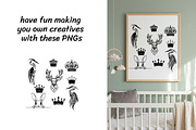 Black and white animals 44 eps/jpg, an Animal Illustration by InkyQueenArt (Thumbnail 3 of 4)