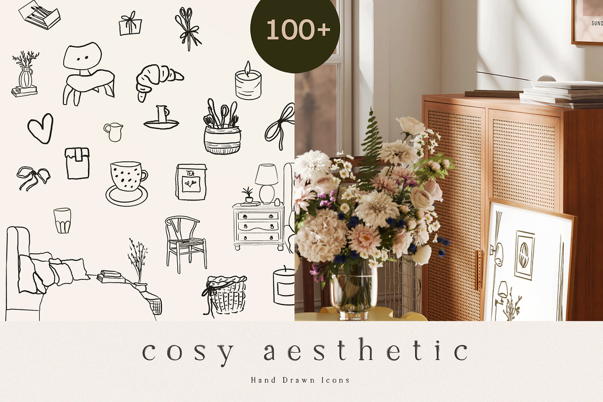Hand Drawn Autumn Line Art Icons, an Object Graphic by Laras Wonderland (Photo 1 of 11)