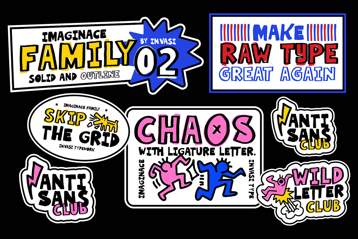 Imaginice – Raw Playful Family Font, a Handwritten Font by Invasi Studio (Photo 3 of 13)