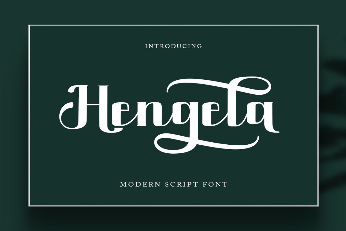 Hengela Script, a Script Font by Has_rizal (Photo 1 of 11)