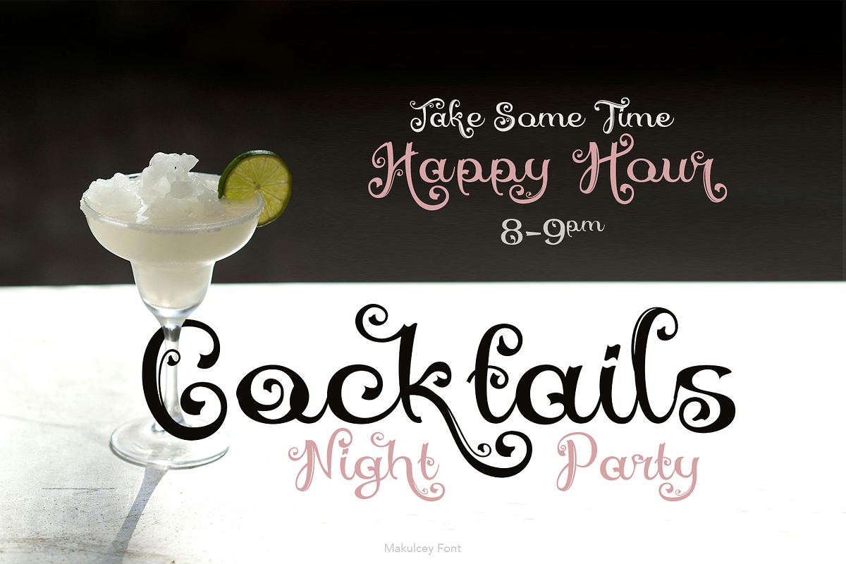 Makulcey Script Font, a Script Font by madeDeduk (Photo 4 of 10)
