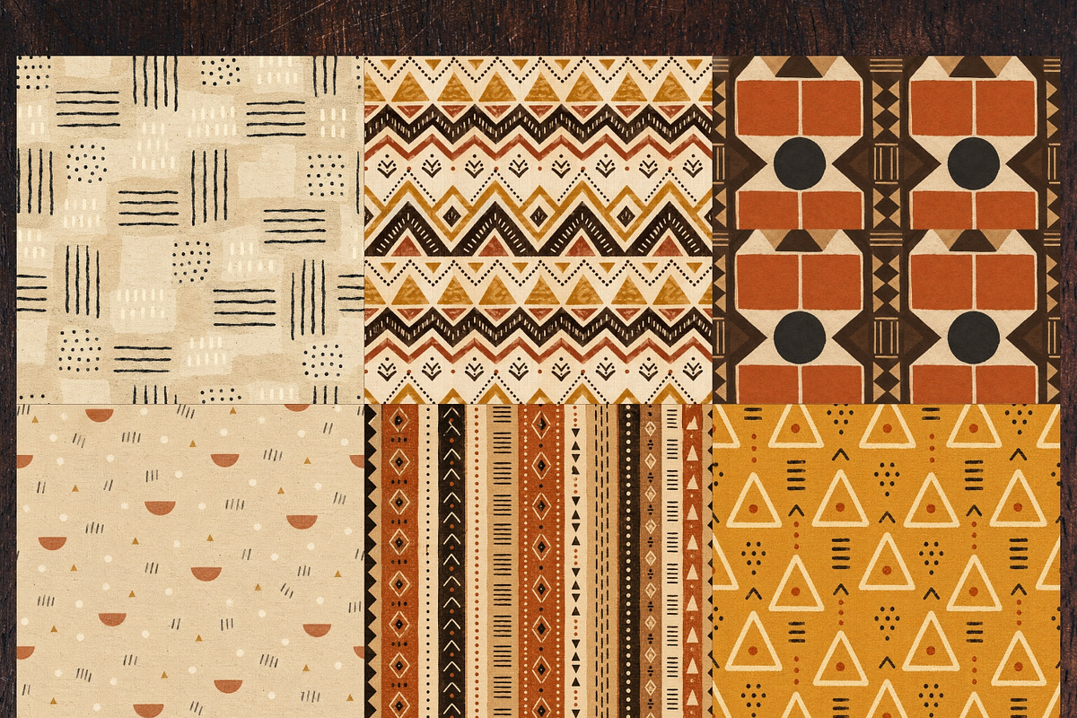 African Seamless Digital Papers, a Pattern Graphic by LA Design (Photo 2 of 10)