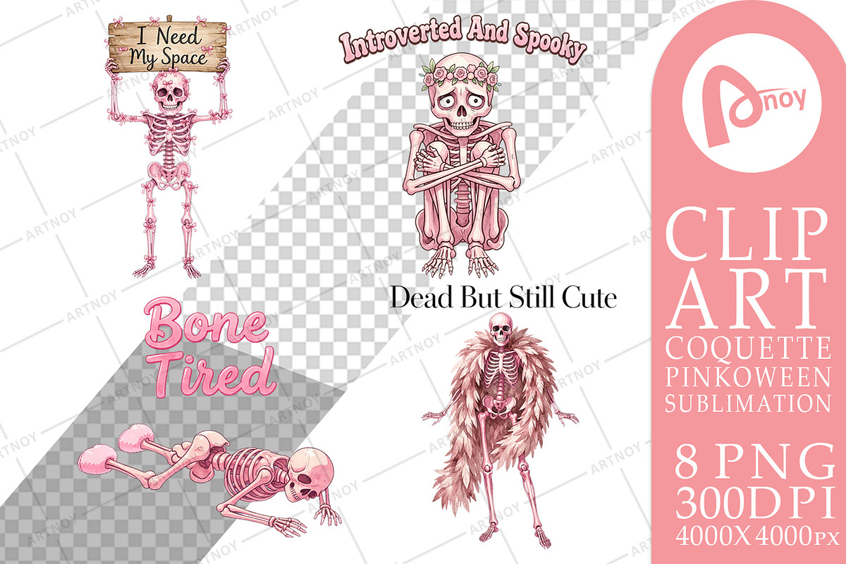 Coquette Pinkoween Sublimation, a Seasonal Illustration by Artnoy (Photo 11 of 18)