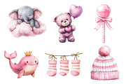 Pink Baby Girl Nursery Clipart, an Icon by CreationArt (Thumbnail 5 of 5)