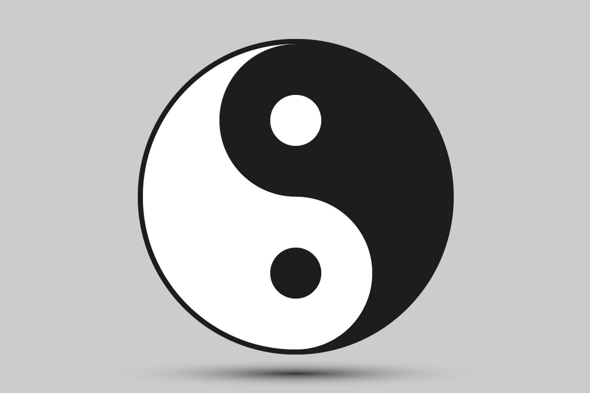 Ying yang balance symbol, an Icon by Saggitarius