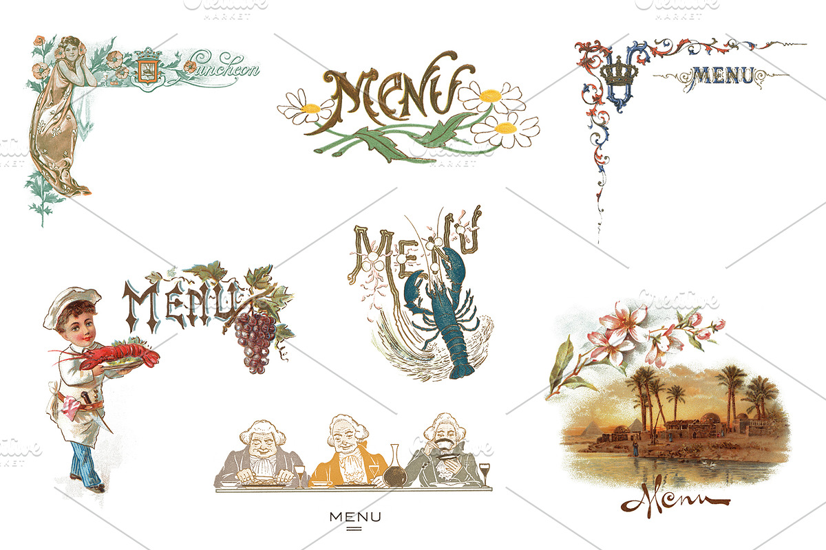 Vintage Restaurant & Tavern Graphics, a Food Illustration by Blue Line Design (Photo 16 of 16)