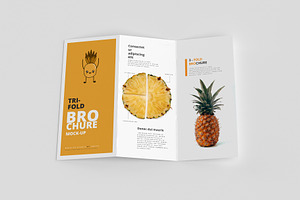 3-Fold Tri-Fold Brochure Mockups