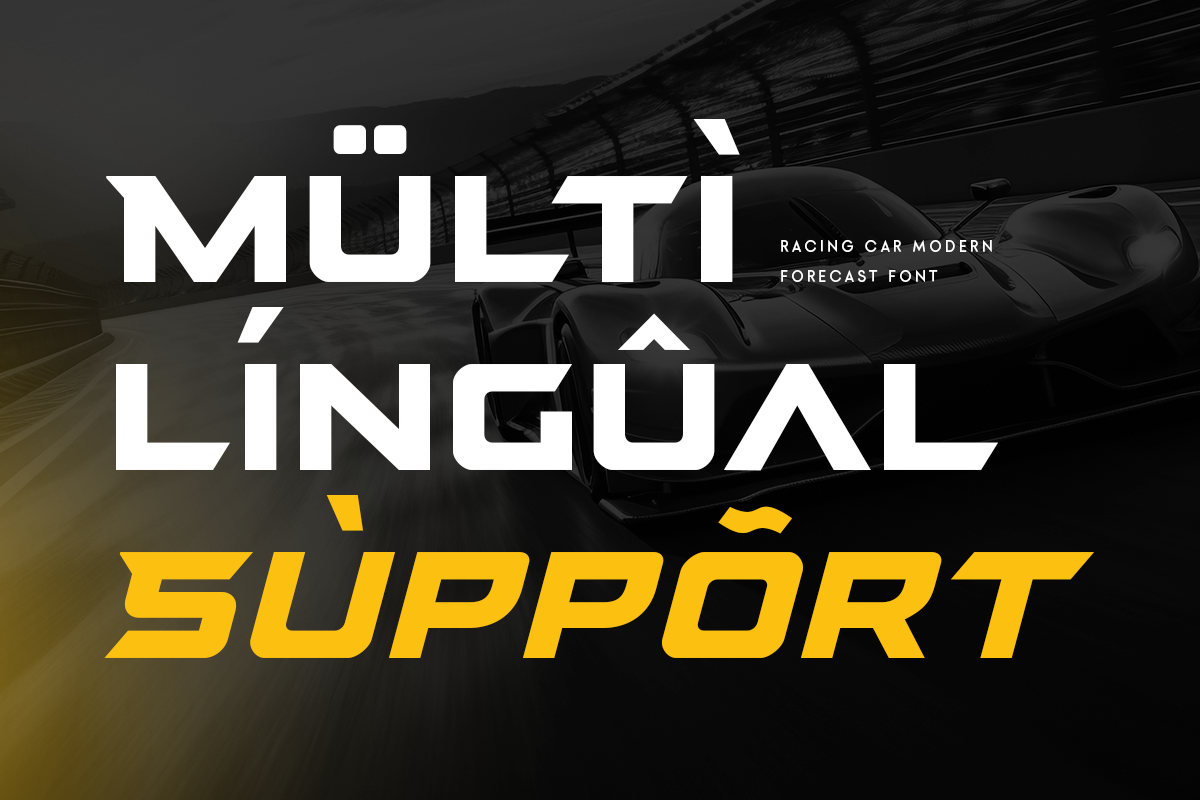 FORECAST - Racing Car Modern Font, a Sans Serif Font by Hamz Studio (Photo 3 of 8)