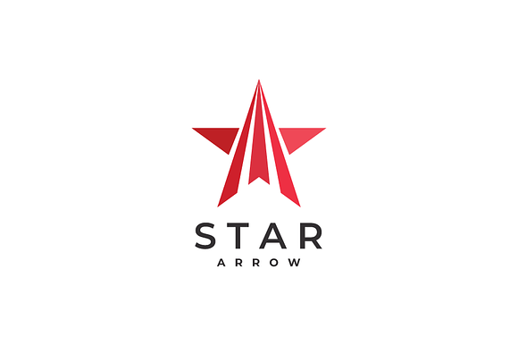Star Arrow Vector Logo Design