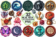 Seal Wax Letter Stamp Sublimation, an Illustration by Pixels.Craft (Thumbnail 1 of 7)