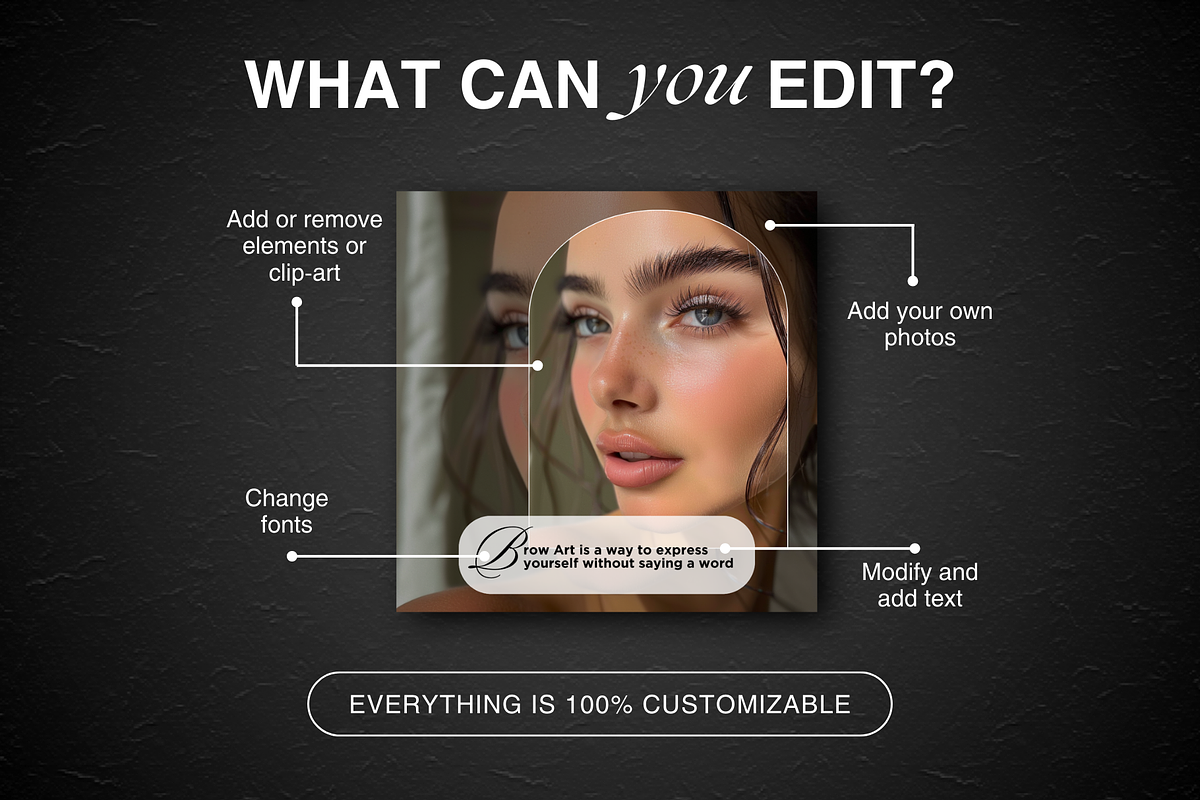 Instagram Templates for Brows, a Social Media Template by DesignsbyMariaStudio (Photo 6 of 10)