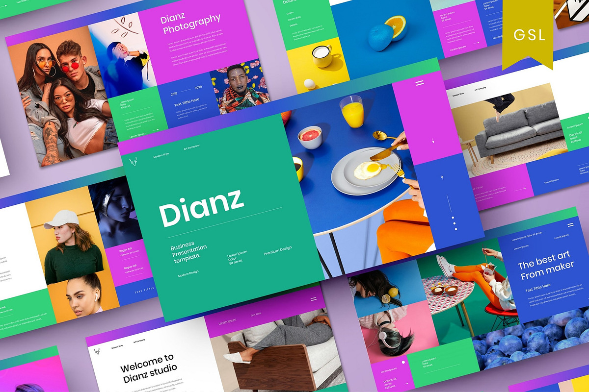 Dianz - Business Google Slide, a Presentation Template by Dens Creative Studio (Photo 1 of 6)