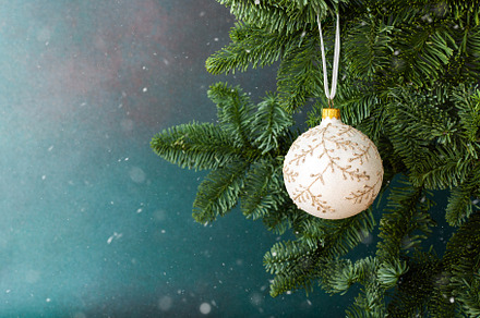 Christmas ball hanging, a Holiday Photo by Pandateam