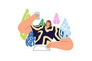 People learn foreign language set, a Person Illustration by PaperTrident (Thumbnail 7 of 13)