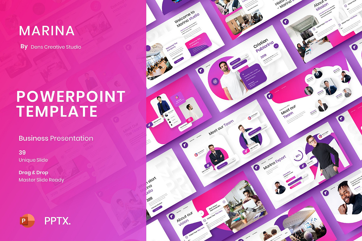 Marina - Business Google Slide Templ, a Presentation Template by Dens Creative Studio (Photo 1 of 6)