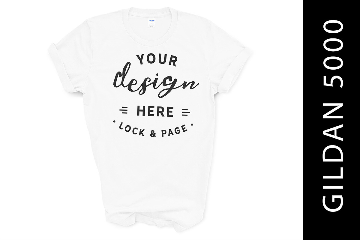 Gildan 5000 Mockup TShirt Bundle, a Shirt Mockup by lock and page (Photo 2 of 22)