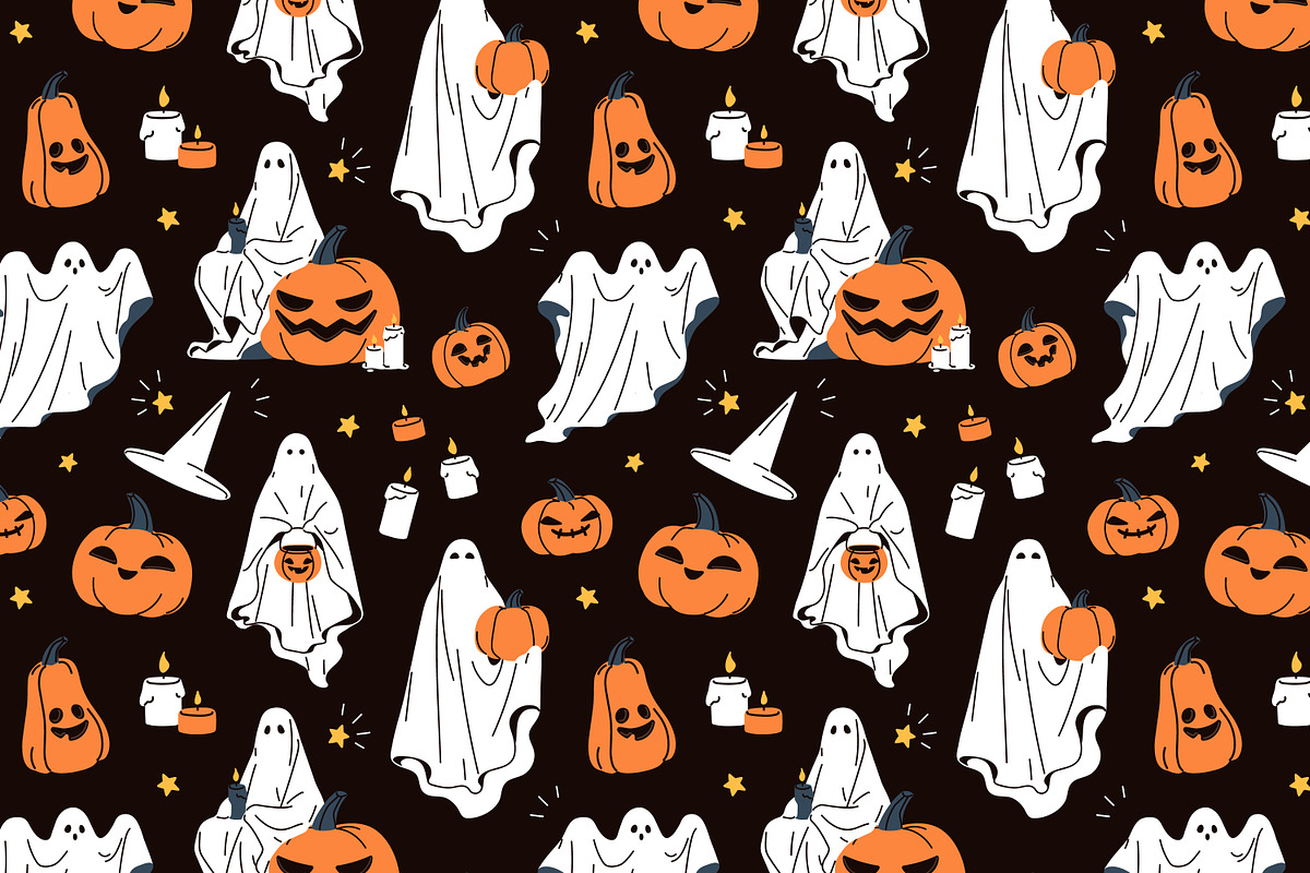 Happy Halloween, seamless patterns, a Pattern Graphic by Good Studio (Photo 2 of 11)