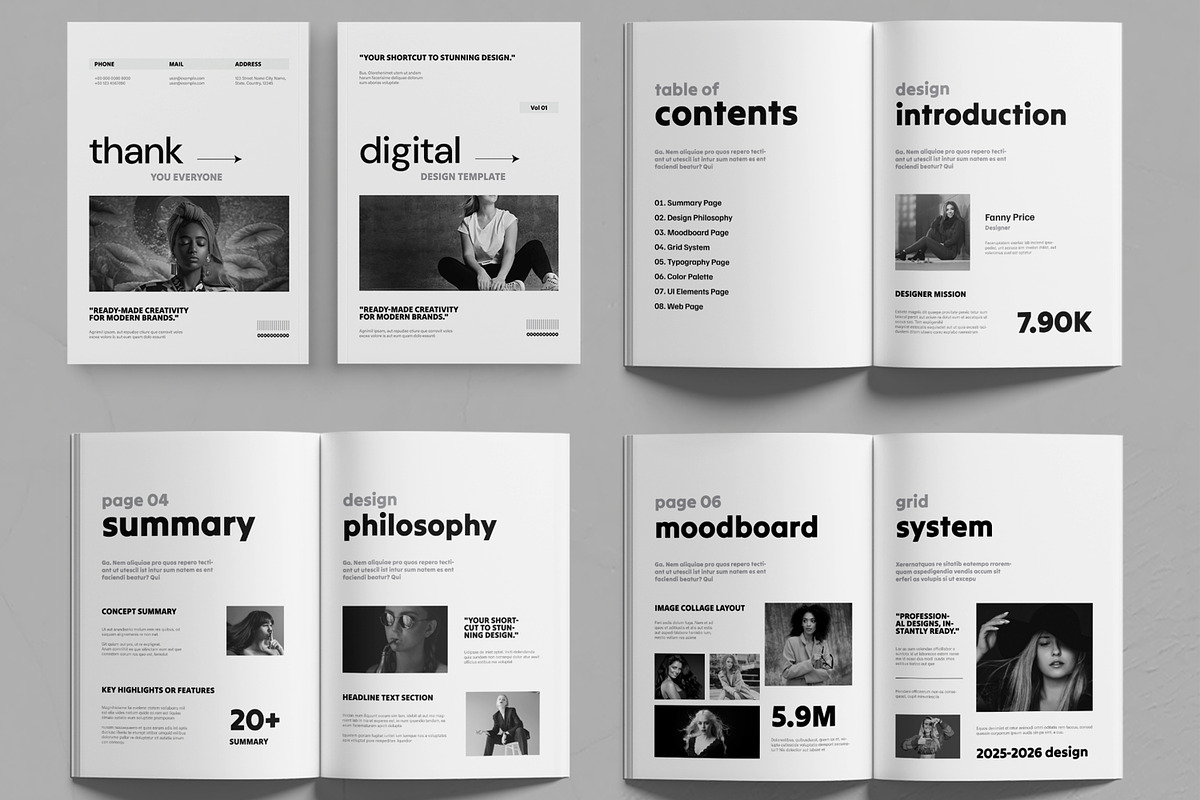 Clean Minimal Digital Portfolio, a Brochure Template by MightyDesign (Photo 2 of 6)