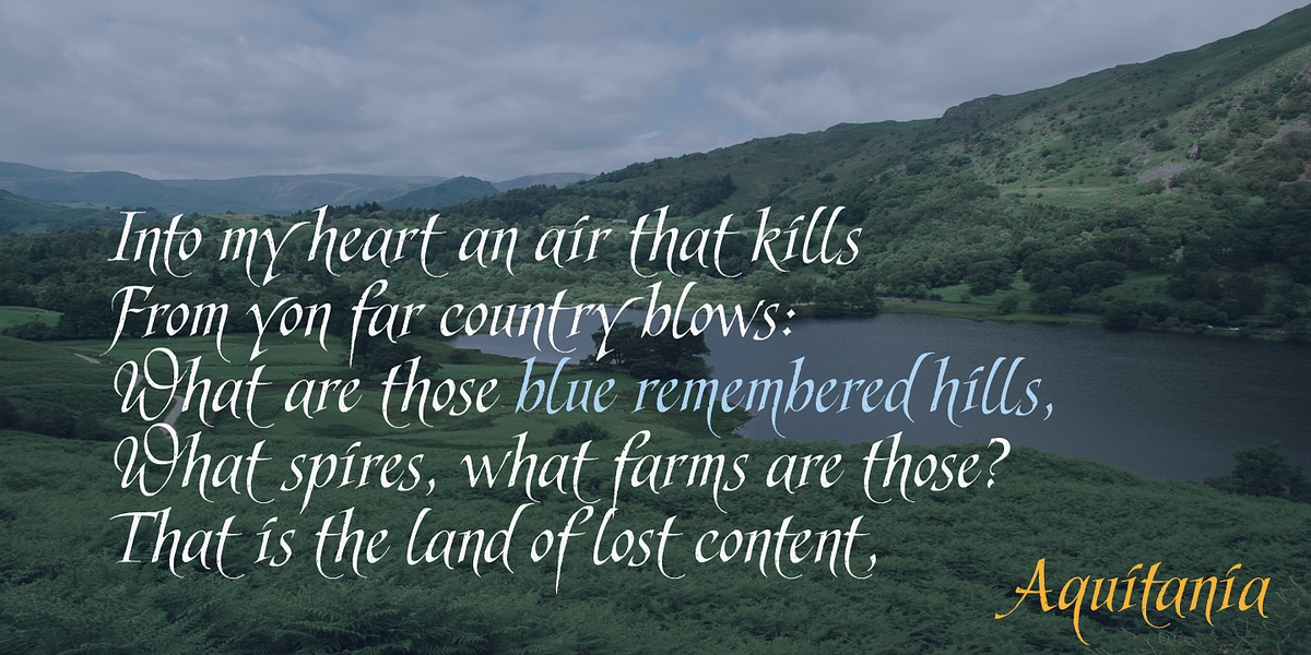 Aquitania, a Script Font by Alan Meeks Collection (Photo 5 of 5)