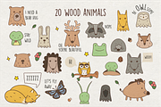 Cute Camping Doodles Vector Graphics, an Animal Illustration by Vibérains (Thumbnail 4 of 13)