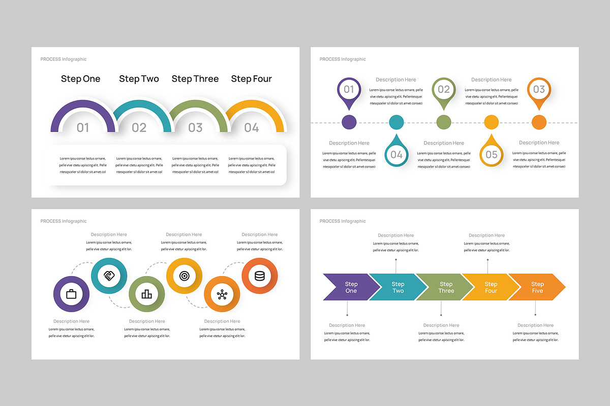 PROCESS Infographic Google Slides, a Presentation Template by rgbryand