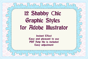 12 Shabby Chic Illustrator Styles, a Layer Style Add-On by Kseniya-Omega