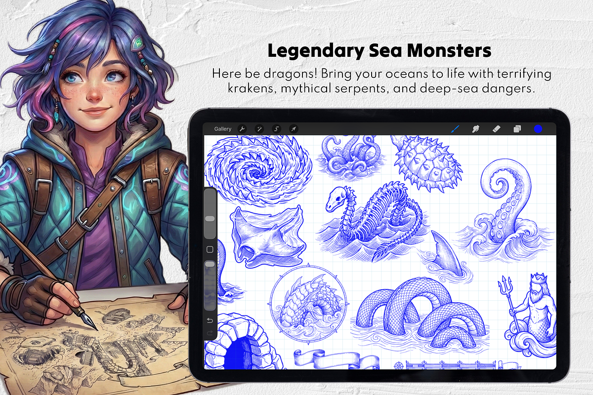 345 Fantasy Map Builder Stamps, a Brush Add-On by Selentaori Studio (Photo 7 of 10)