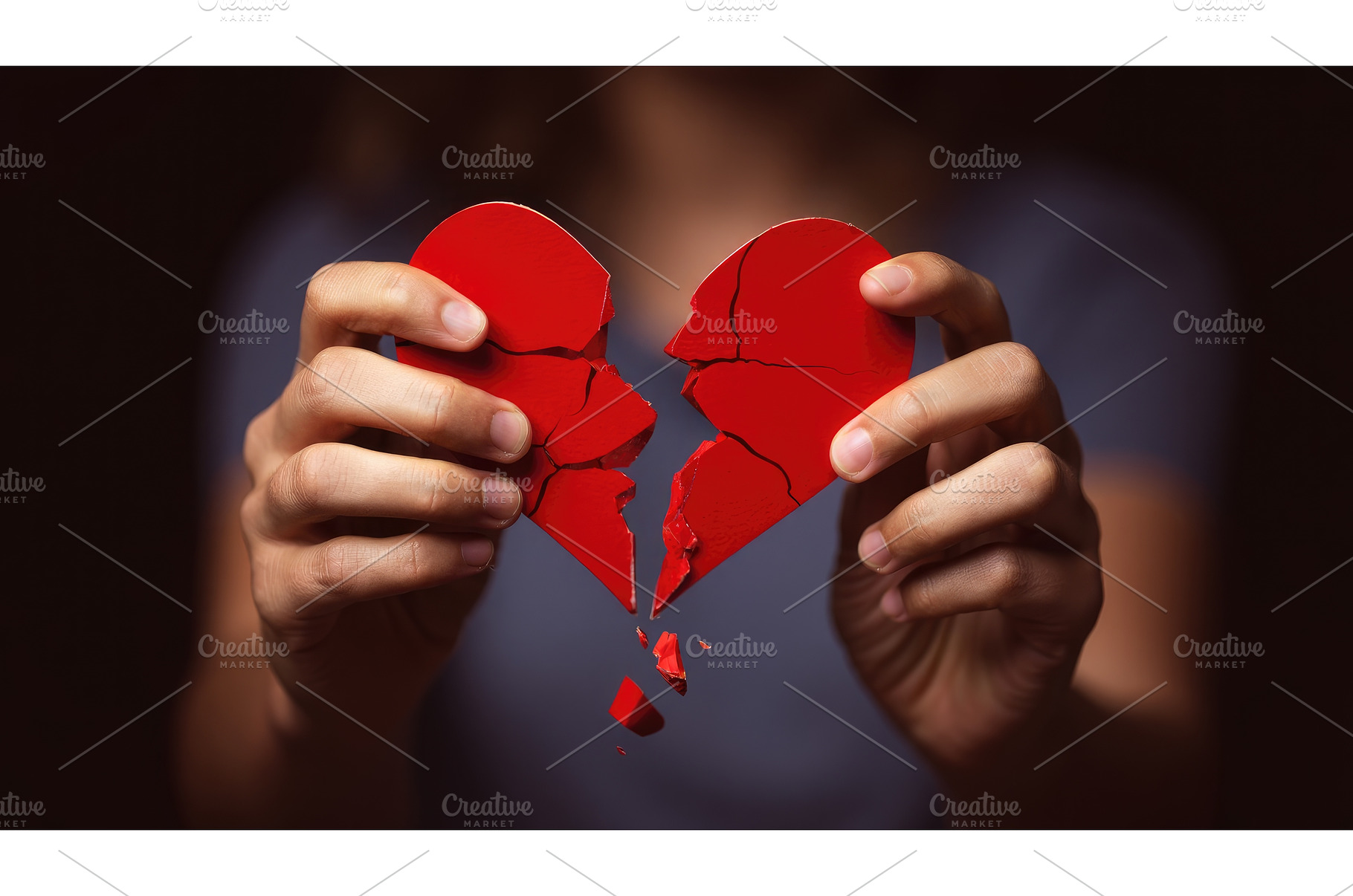 Broken heart in the hands - divorce, a Person Photo by Voodz_shop