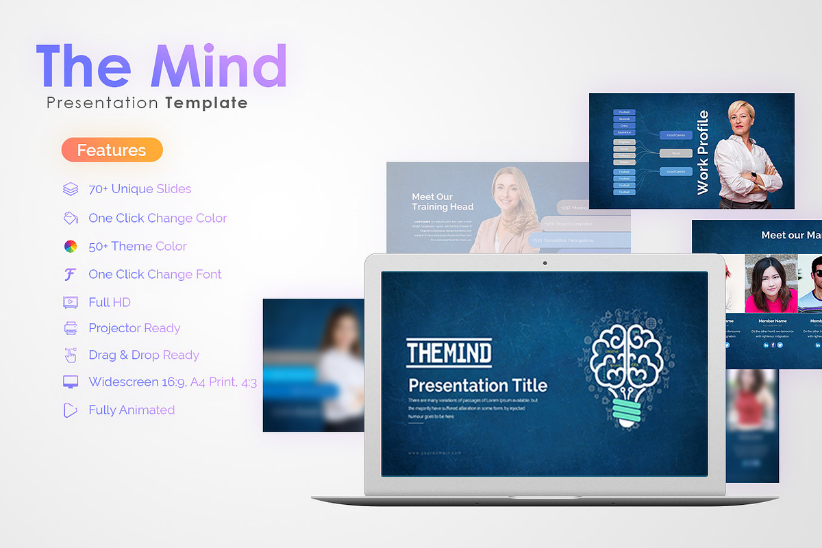 The Mind Power Point Template, a Presentation Template by GraphicBerg (Photo 1 of 5)