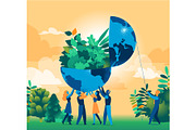 Man and Nature Collection, a Person Illustration by Hurcastock! (Thumbnail 9 of 9)