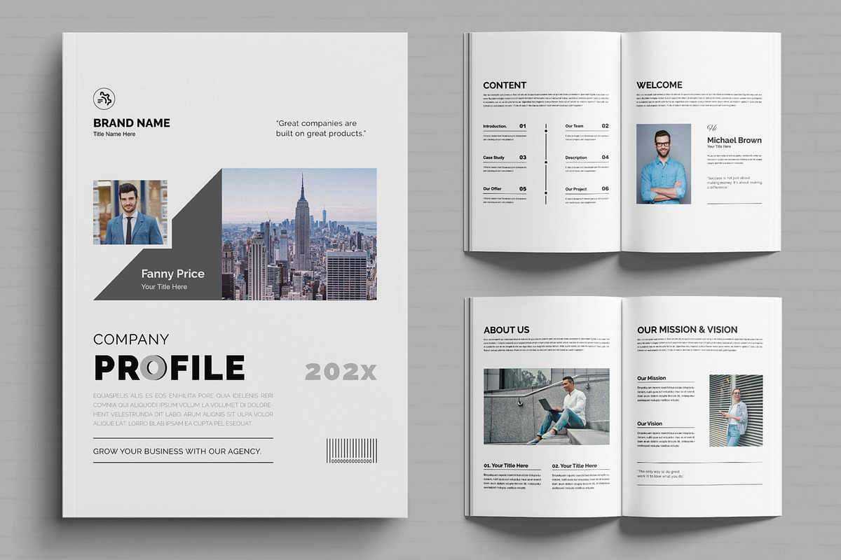 Company Profile Layout, a Brochure Template by MightyDesign (Photo 1 of 6)